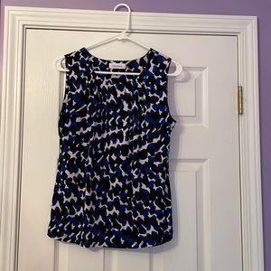 Black and Blue Calvin Klein Dress Top